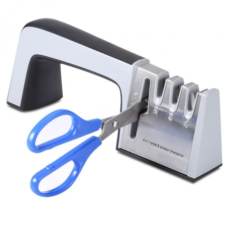 ZHAOLIDA 4 IN 1 STAINLESS STEEL KNIFE SCISSOR SHARPENER
