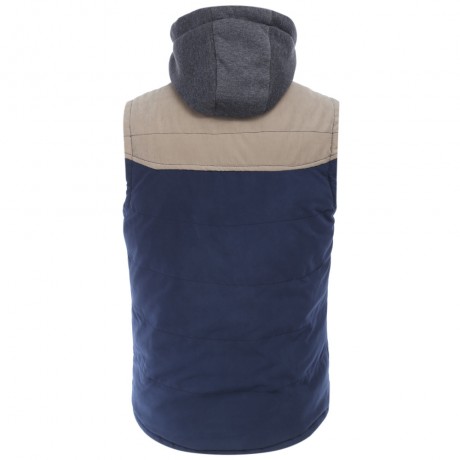 JOOBOX STYLISH COLOR BLOCK DESIGN ZIPPER DETACHABLE HAT MALE SLEEVELESS VEST