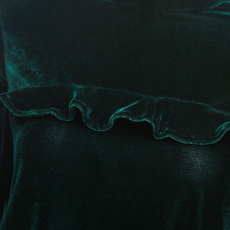 TRENDY LONG SLEEVE STAND COLLAR RUFFLES WOMEN BLOUSE