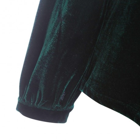 TRENDY LONG SLEEVE STAND COLLAR RUFFLES WOMEN BLOUSE