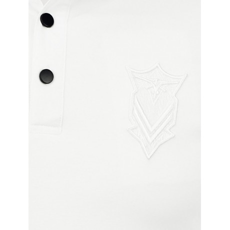 PATCH DESIGN BUTTONED HEM POLO SHIRT