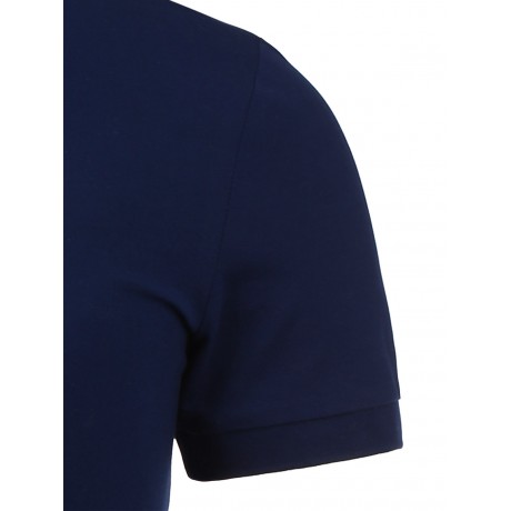 PATCH DESIGN BUTTONED HEM POLO SHIRT