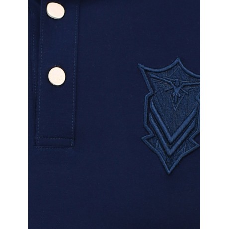 PATCH DESIGN BUTTONED HEM POLO SHIRT