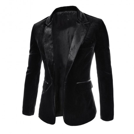 FASHION LAPEL POCKET EDGING DESIGN SLIMMING LONG SLEEVE CORDUROY BLAZER FOR MEN