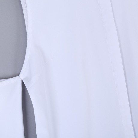 TRENDY LONG SLEEVE COLD SHOULDER SLIT BUTTON WOMEN SHIRT