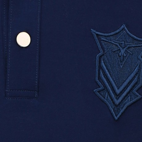 PATCH DESIGN BUTTONED HEM POLO SHIRT
