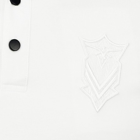 PATCH DESIGN BUTTONED HEM POLO SHIRT