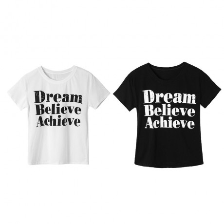 STYLISH ROUND COLLAR ROLL SLEEVE LETTER PRINT WOMEN'S T-SHIRT