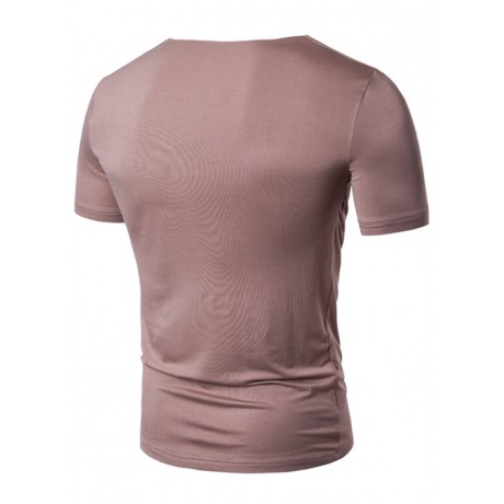 SCOOP NECK STRECHY RUCHED T-SHIRT