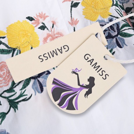 TRENDY LANTERN SLEEVE STAND COLLAR EMBROIDERY WOMEN SHIRT