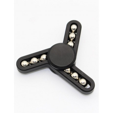 STRESS RELIEVER FOCUS TOY 9 BEADS TRIANGLE FINGER GYRO HAND SPINNER