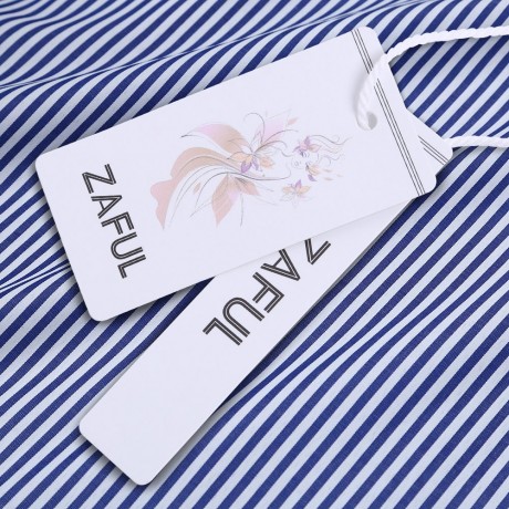 SPAGHETTI STRAP LONG SLEEVE VERTICAL STRIPE WOMEN BLOUSE