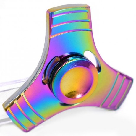 FIDDLE TOY COLORFUL TRIANGLE FIDGET METAL HAND SPINNER