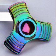 FIDDLE TOY COLORFUL TRIANGLE FIDGET METAL HAND SPINNER