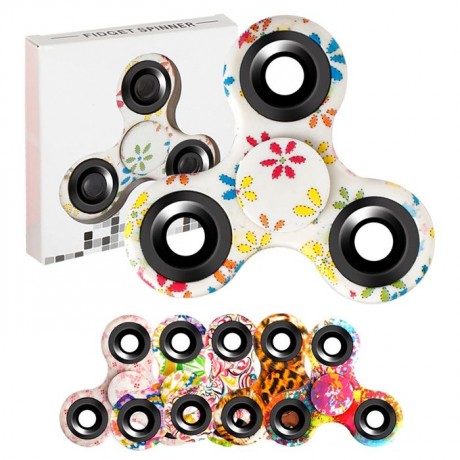 STRESS RELIEF TOY TRIANGLE PATTERNED FIDGET HAND SPINNER