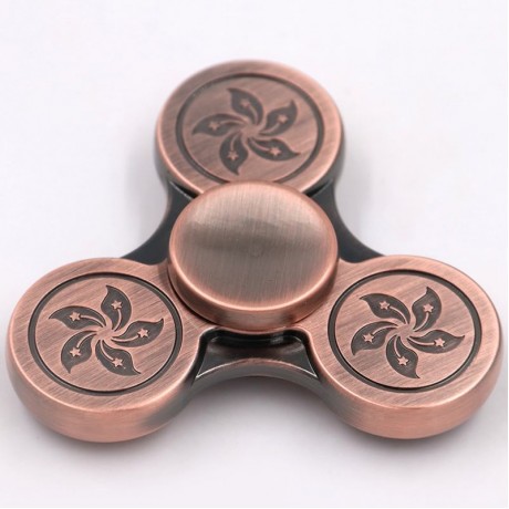 FIDDLE TOY FLOWER PATTERN FIDGET METAL SPINNER