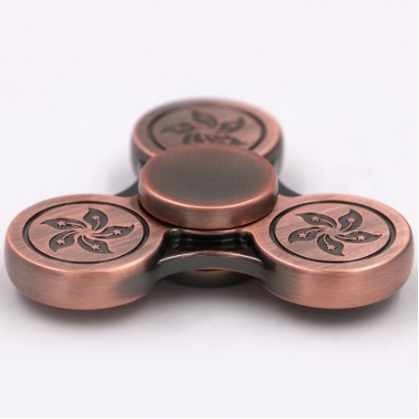 FIDDLE TOY FLOWER PATTERN FIDGET METAL SPINNER