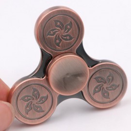 FIDDLE TOY FLOWER PATTERN FIDGET METAL SPINNER