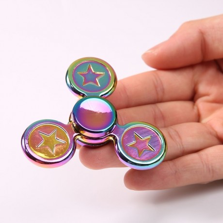 FIDGET TOY STAR COLORFUL METAL GYRO HAND SPINNER