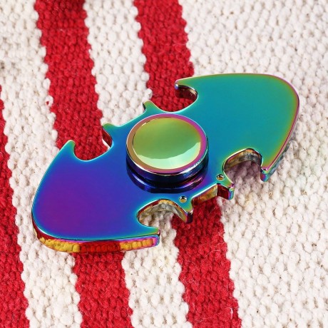 COLORFUL TWO-WING ZINC ALLOY FIDGET SPINNER BAT SHAPE FUNNY STRESS RELIEVER RELAXATION GIF