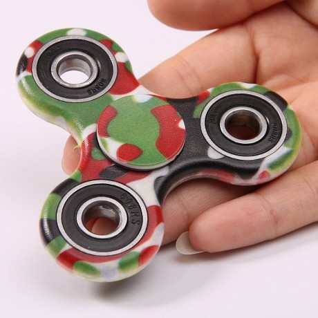 CAMOUFLAGE PRINT STRESS RELIEF FOCUS TOY FIDGET SPINNER