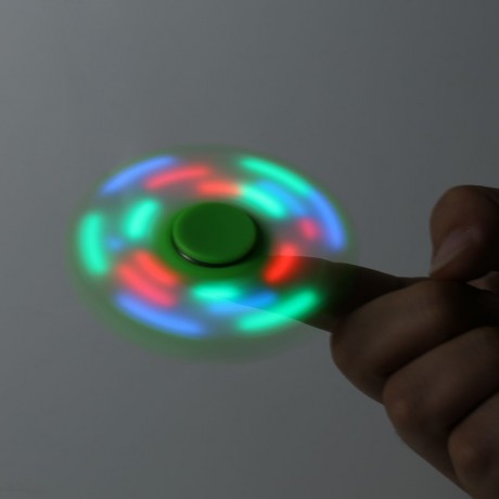 FIDDLE TOY COLORFUL FLASHING LED LIGHTS BAT FIDGET SPINNER