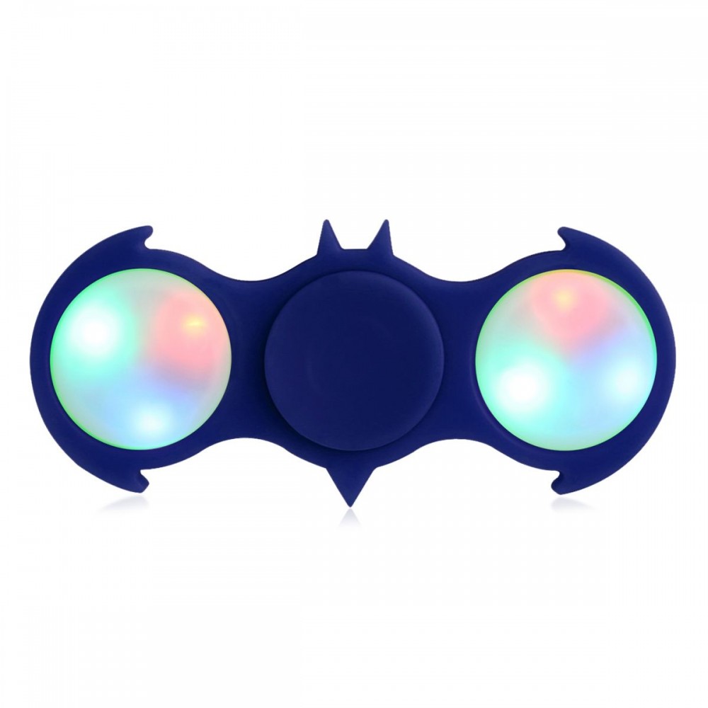 FIDDLE TOY COLORFUL FLASHING LED LIGHTS BAT FIDGET SPINNER