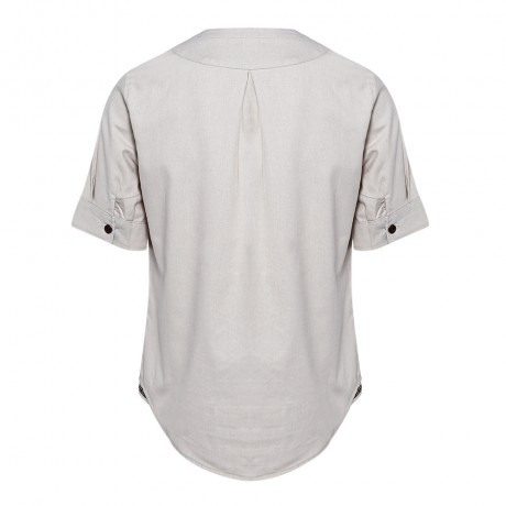 LOOSE FLORAL PRINT BUTTON CLOSURE MEN SHORT SLEEVE SHIRT
