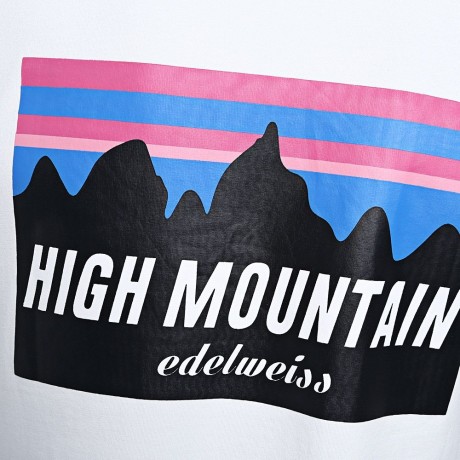HIGH MOUNTAIN LETTER PRINT ROUND NECK MALE T SHIRT