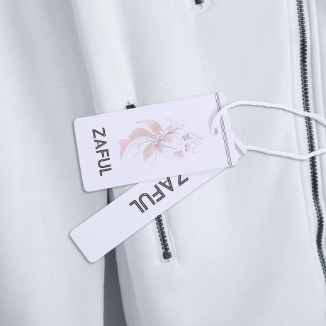 CASUAL TURN-DOWN COLLAR ZIPPER BUTTON DESIGN HOODIE FOR WOMEN