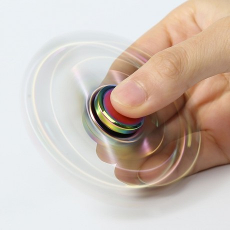 RAINBOW STAR STRESS RELIEF TOY HAND FIDGET SPINNER