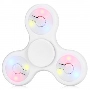 MULTI-COLOR PUSH BUTTON LED TRI-WING ABS FIDGET SPINNER WITH THREE FLASHING MODES FUNNY ST