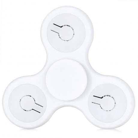 MULTI-COLOR PUSH BUTTON LED TRI-WING ABS FIDGET SPINNER WITH THREE FLASHING MODES FUNNY ST
