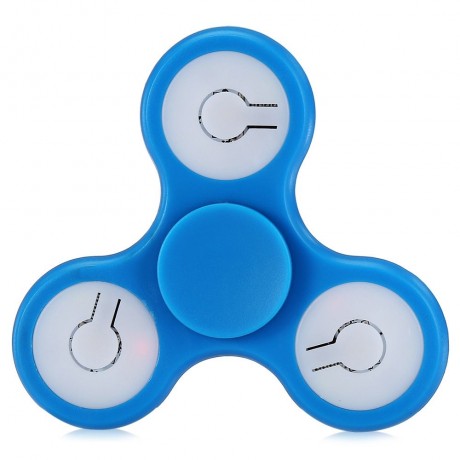 MULTI-COLOR PUSH BUTTON LED TRI-WING ABS FIDGET SPINNER WITH THREE FLASHING MODES FUNNY ST