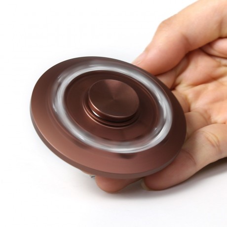 FAUX DIAMOND UFO SAUCER SHAPE FIDGET METAL SPINNER