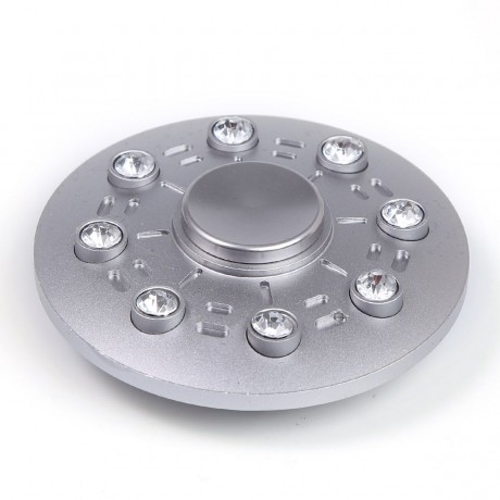 FAUX DIAMOND UFO SAUCER SHAPE FIDGET METAL SPINNER