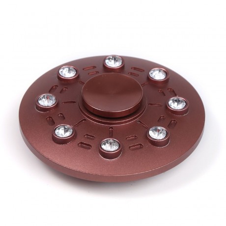 FAUX DIAMOND UFO SAUCER SHAPE FIDGET METAL SPINNER