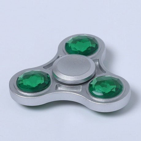 ZINC ALLOY FIDGET TOY FINGER SPINNER WITH FAUX CRYSTAL
