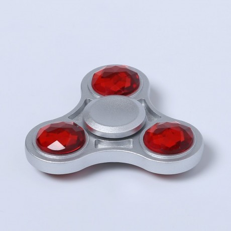 ZINC ALLOY FIDGET TOY FINGER SPINNER WITH FAUX CRYSTAL
