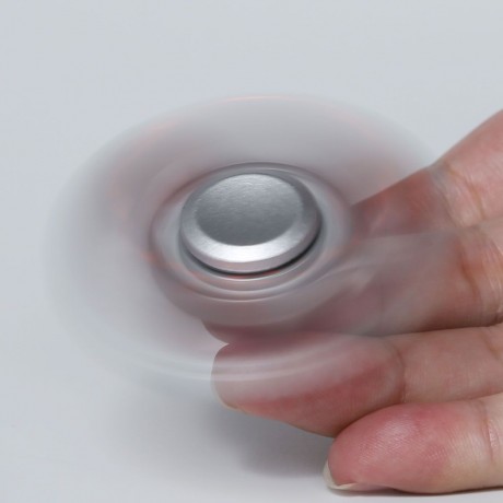 ZINC ALLOY FIDGET TOY FINGER SPINNER WITH FAUX CRYSTAL