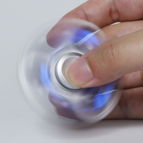 ZINC ALLOY FIDGET TOY FINGER SPINNER WITH FAUX CRYSTAL