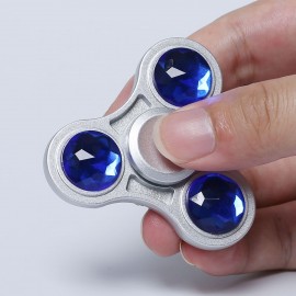 ZINC ALLOY FIDGET TOY FINGER SPINNER WITH FAUX CRYSTAL
