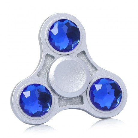 ZINC ALLOY FIDGET TOY FINGER SPINNER WITH FAUX CRYSTAL