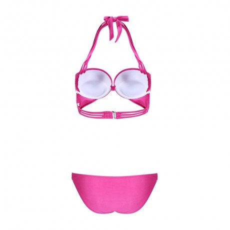 SEXY HALTER NECK BACKLESS PAD LOW WAIST WOMEN BIKINI SET