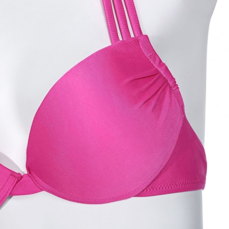 SEXY HALTER NECK BACKLESS PAD LOW WAIST WOMEN BIKINI SET