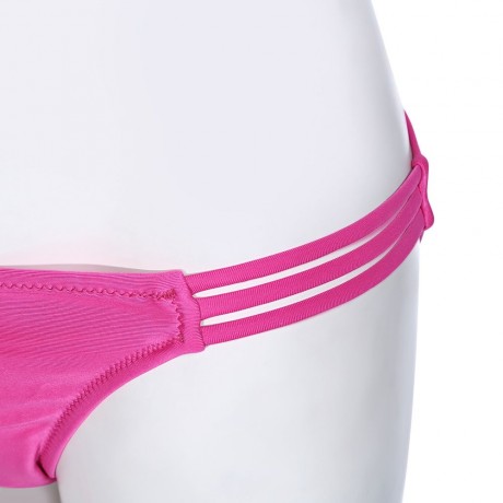 SEXY HALTER NECK BACKLESS PAD LOW WAIST WOMEN BIKINI SET