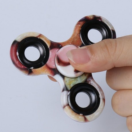 STRESS RELIEF TOY PRINTED FINGER GYRO PLASTIC FIDGET SPINNER