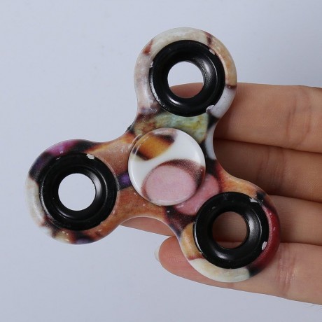 STRESS RELIEF TOY PRINTED FINGER GYRO PLASTIC FIDGET SPINNER