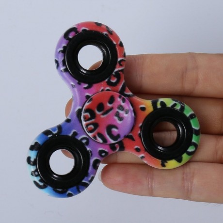 STRESS RELIEF TOY PRINTED FINGER GYRO PLASTIC FIDGET SPINNER