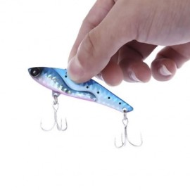 TSURINOYA ALL METAL SINKING FISHING BAIT IRON PLATE VIB SEQUIN FISH LURE (BLUE)